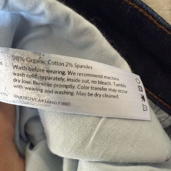 Eileen Fisher Jeans Womens Size 2 Straight Mid Rise Blue Denim Organic Cotton - Picture 8 of 12